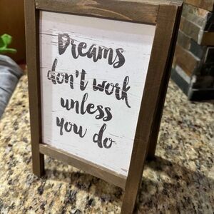 Wooden Inspirational Quote Sign